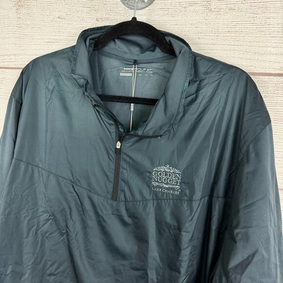 Nike Golf Men's Gray The Golden Nugget Lake Charles Quarter Zip Jacket Size XXL - Picture 3 of 10